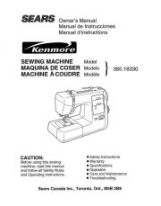 Kenmore 385.18330990 Sewing Machine Manual PDF