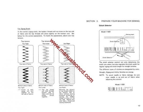 Kenmore 385.1158180 - 385.1168180 Sewing Machine Manual PDF - Image 3