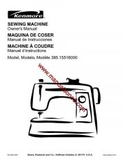 Kenmore 385.15516000 Sewing Machine Manual PDF