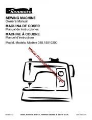 Kenmore 385.15510200 Sewing Machine Manual PDF