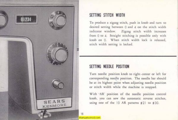 Kenmore 158.900 - 158.904 Sewing Machine Manual PDF - Image 3