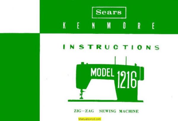 Kenmore 148.12160 - 148.1216 Sewing Machine Manual PDF - Image 2