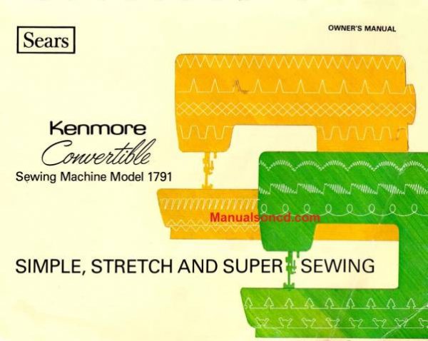 Kenmore 158.17910 - 158.17911 Sewing Machine Manual PDF - Image 2