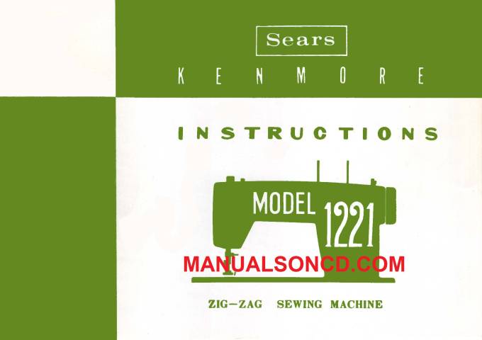 Kenmore 148.12210-148.1221 Sewing Machine Manual PDF