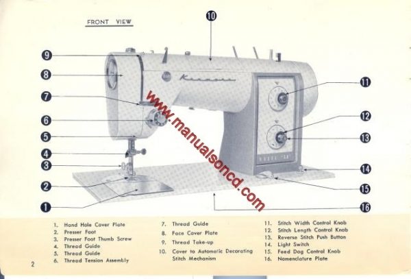 Kenmore 158.540 - 158.541 - 158.542 Sewing Machine Manual PDF - Image 2