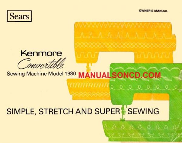 Kenmore 158.19800 - 158.19801 - 158.19802 Sewing Machine Manual PDF