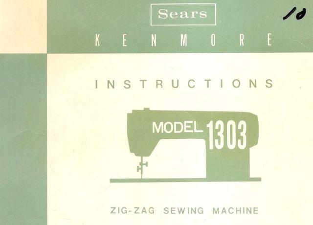 Kenmore 158.13030 - 158.13032 Sewing Machine Manual PDF