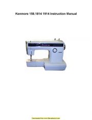 Kenmore 158.1814-1914 Sewing Machine Manual PDF