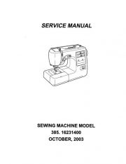 Kenmore 385.16231400 Sewing Machine Service Manual PDF