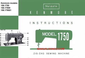 Kenmore 158.17500 - 158.17501 Sewing Machine Manual PDF