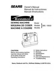 Kenmore 385.19000 Sewing Machine Manual PDF.